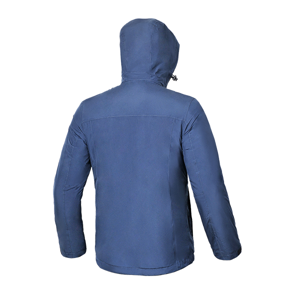 Chaqueta impermeable de hombre con capucha desprendida