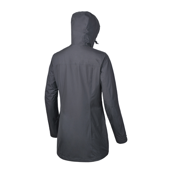 Chaqueta larga negra para mujer